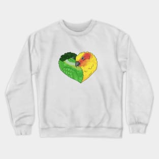 Tweet-Hearts, Birds in Love Design, Conures Crewneck Sweatshirt